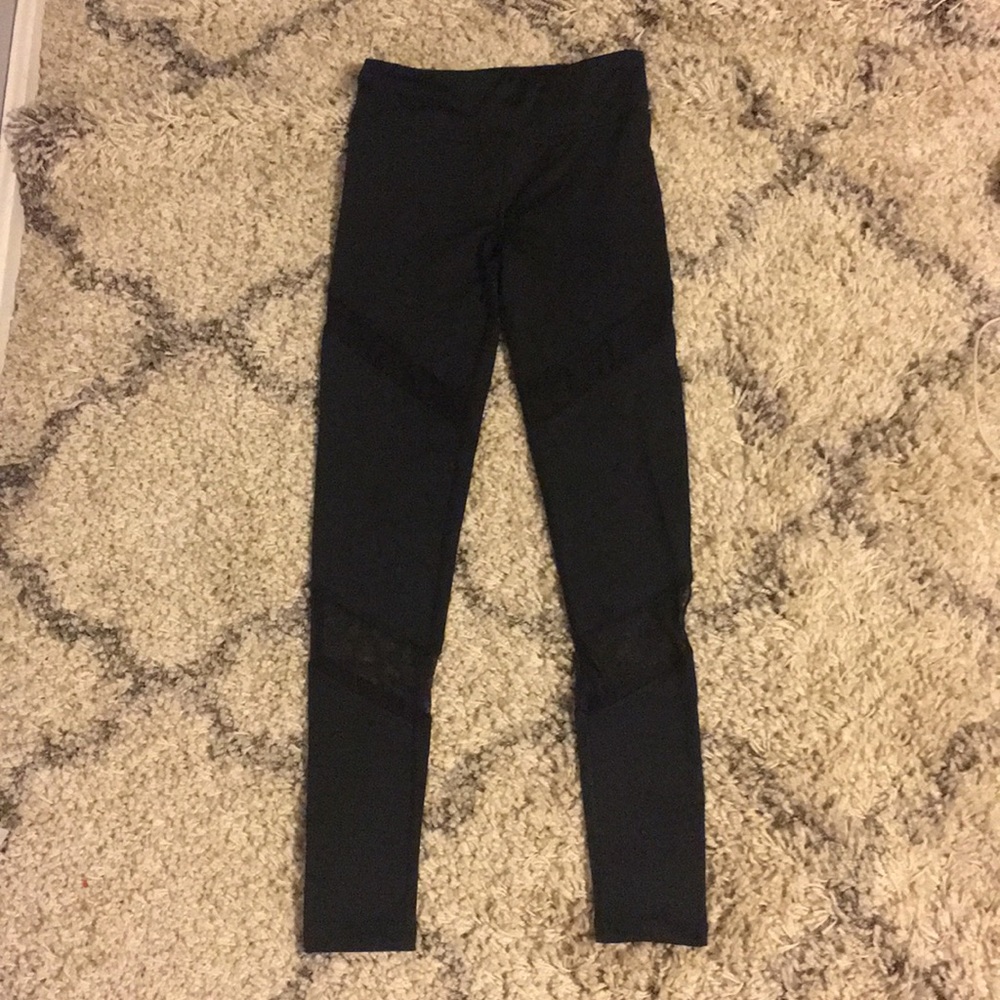 Black mesh leggings